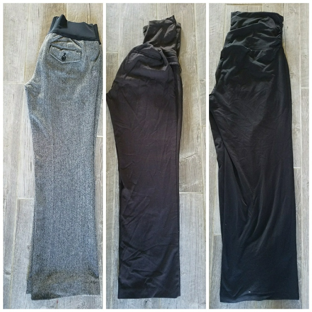3 maternity pants size 2, petite small, petite lg